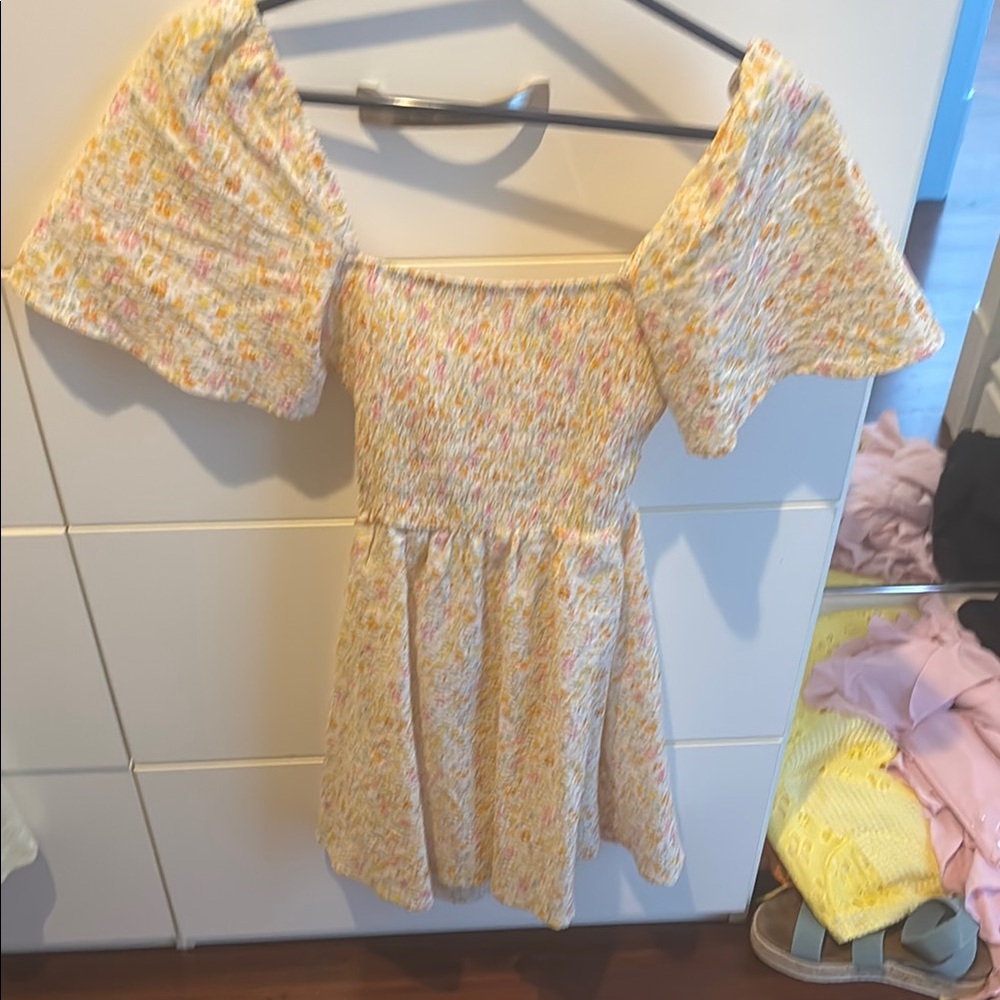 Floral Smocked Puff Sleeve Dress